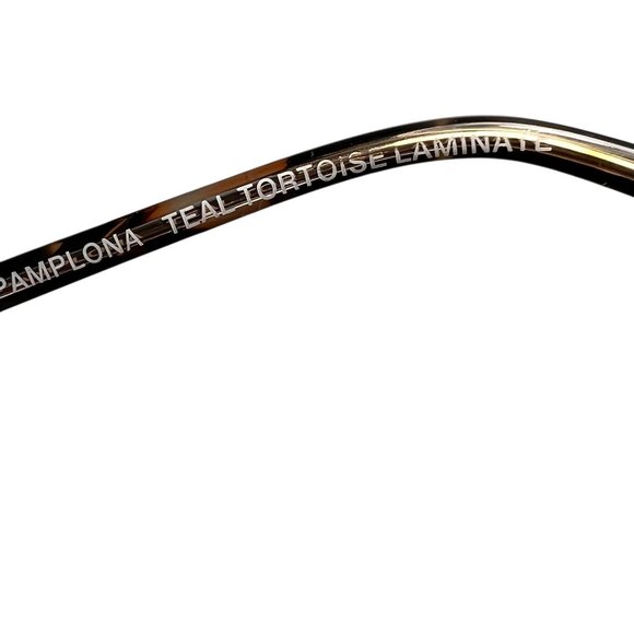 Ellen Tracy Pamplona Eye Glass Frames Only Teal Tortoise Shell 50 15 130 - Picture 11 of 12